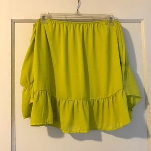 Bright and fun off the shoulder top